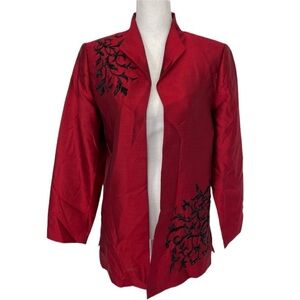 Victor Costa Silk Beaded Jacket Medium